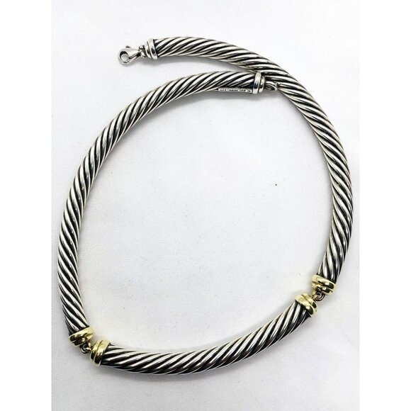 David Yurman Station Cable Chocker 14.5